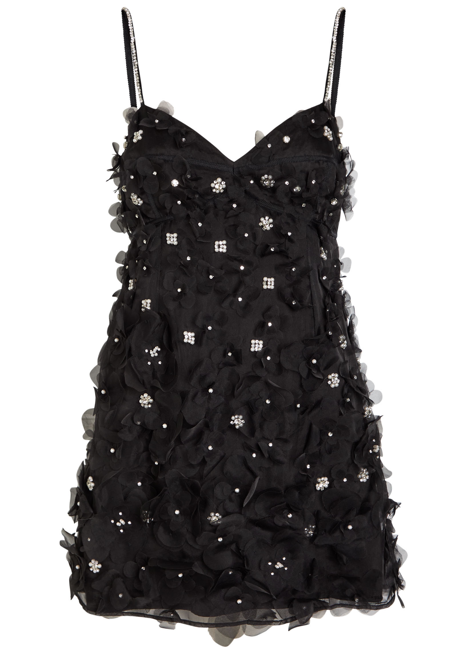 Ambessa floral-appliquéd organza mini dress | Harvey Nichols