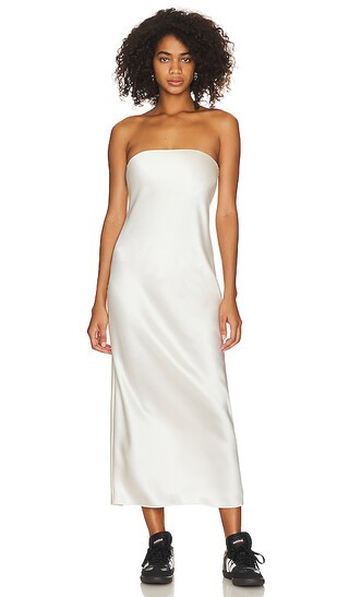 x Maggie MacDonald Oxly Midi Dress in Creme | Revolve Clothing (Global)