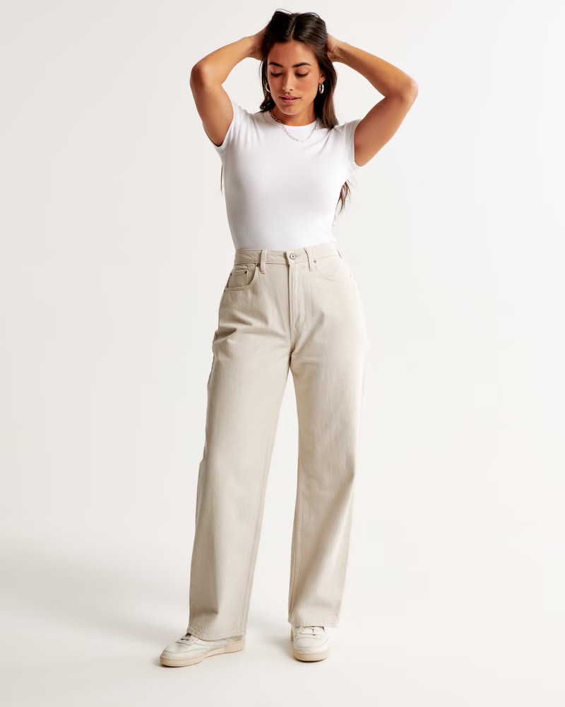 Curve Love High Rise Loose Jean | Abercrombie & Fitch (US)