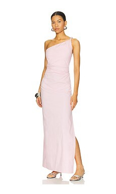 Bec + Bridge Apolline Asymmetric Maxi Dress in Powder Pink from Revolve.com | Revolve Clothing (Global)