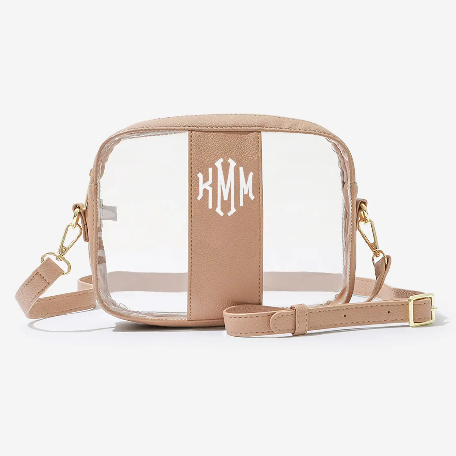 Monogrammed Clear Stadium Crossbody Bag | Marleylilly