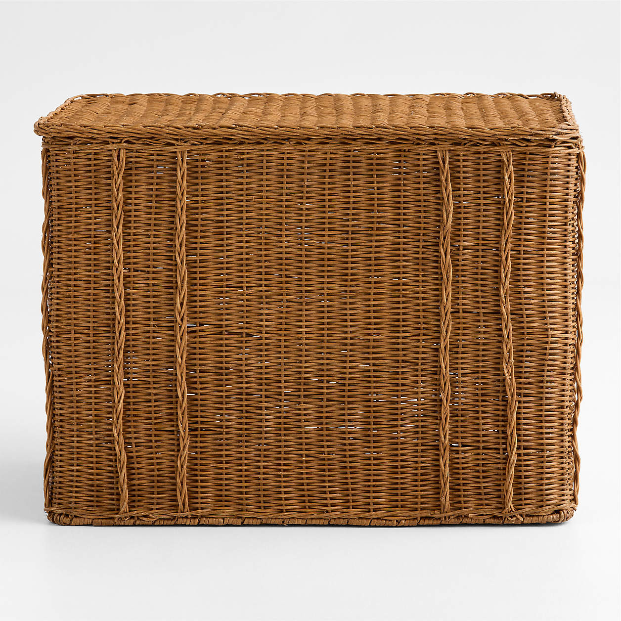 Alford Rattan Small Rectangle Basket + Reviews | Crate & Barrel | Crate & Barrel