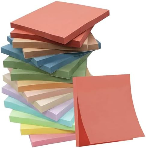 (18 Pads) Sticky Notes 3x3, Vintage Colors Innovation, Aesthetic Sticky Notes, Neutral Self-Stick... | Amazon (US)