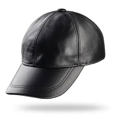 Lukkizara Genuine Leather Baseball Cap - Black, Unisex-Adults, Classic Fit, One Size (22-23 5/8 Inch) | Amazon (US)