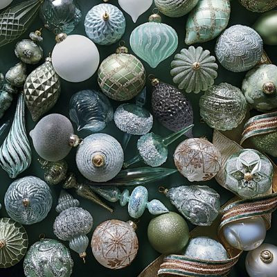 Nordic Night Ornament Collectionv with Handcrafted Glass & Variety of Shapes | Frontgate