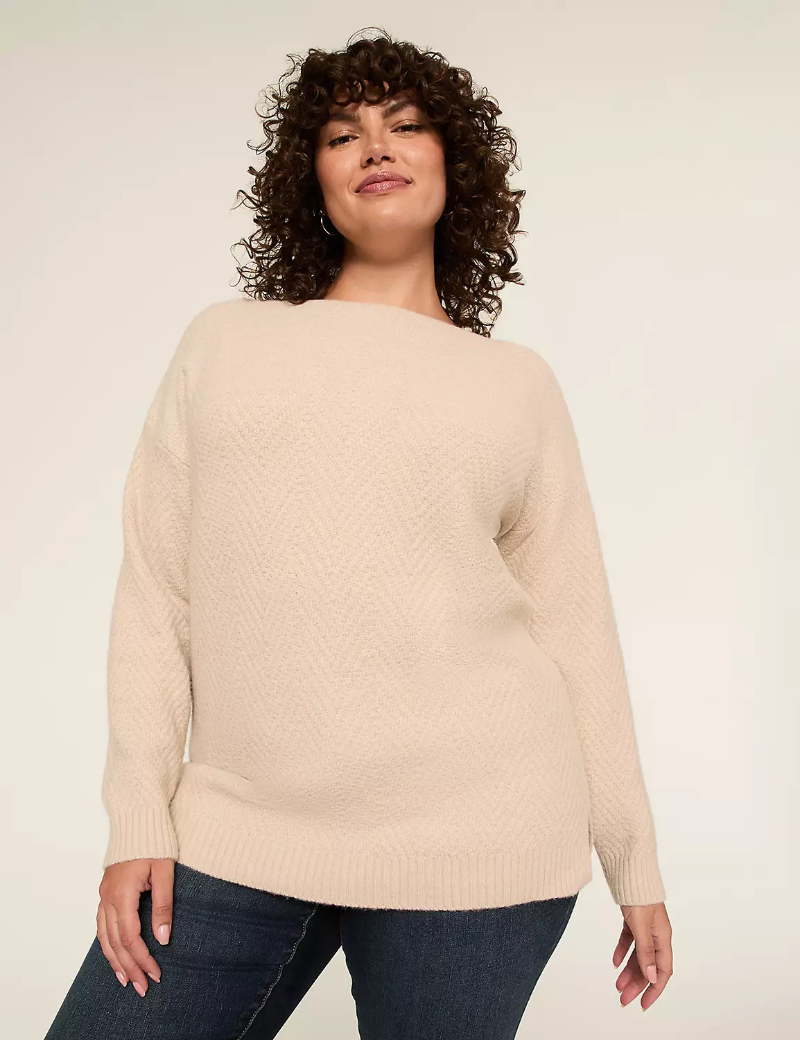Textured Boatneck Pullover Sweater | LaneBryant | Lane Bryant (US)