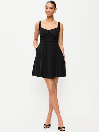 Fit & Flare Linen Mini Dress | Old Navy (US)