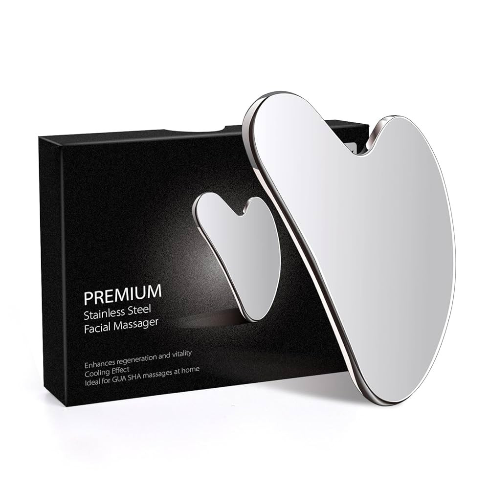 Daubigny Stainless Steel Gua Sha Facial Tools Guasha for Face Metal Gua Sha Tighten Skin Massage ... | Amazon (US)