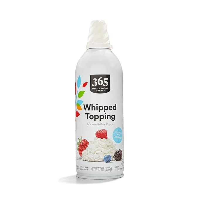 365 by Whole Foods Market, Real Dairy Whipped Cream, 7 oz | Amazon (US)