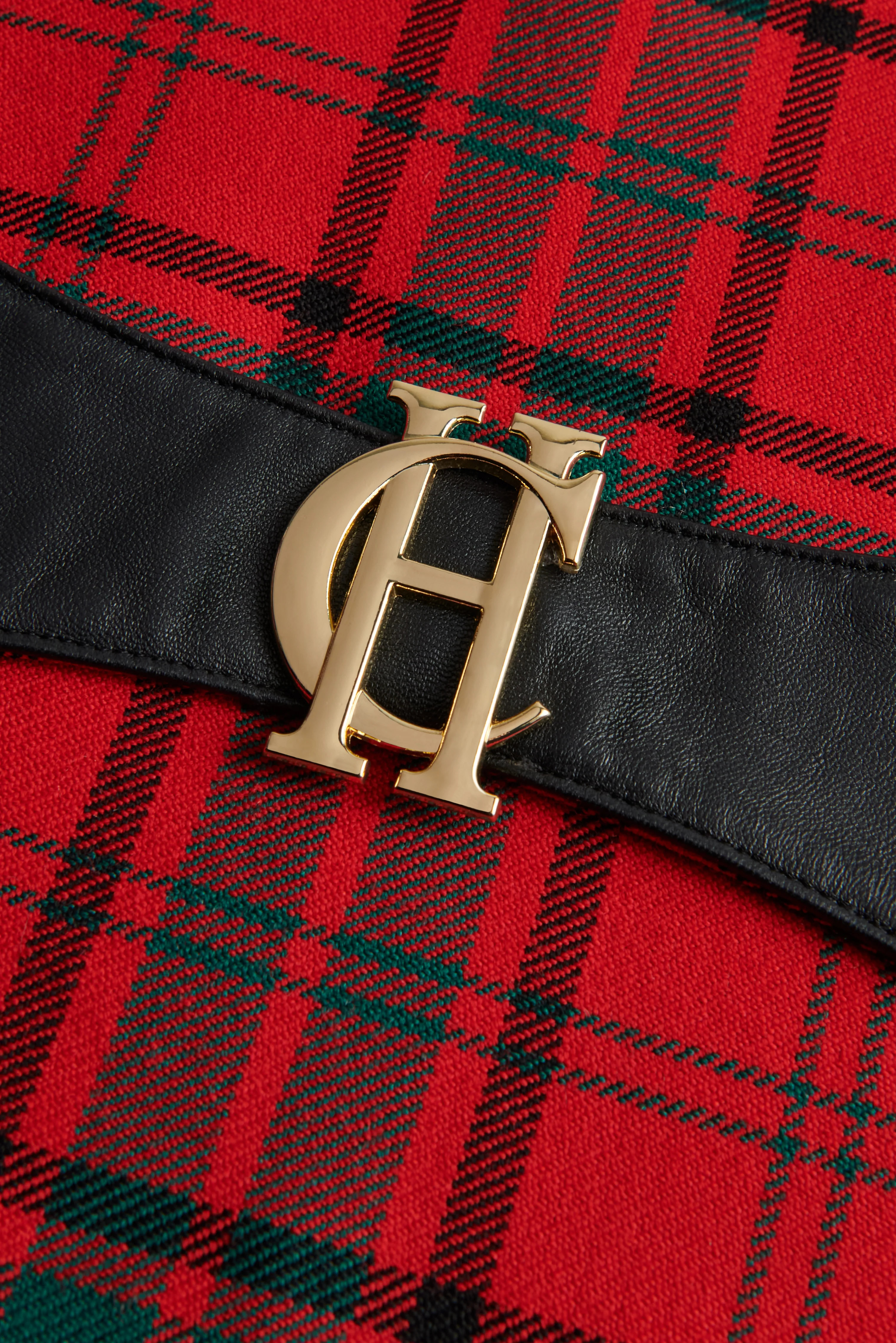 Gold Label Chiltern Cape (Red Tartan) | Holland Cooper
