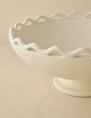 Pedrosa Indoor / Outdoor Centerpiece Bowl, Ivory | Lulu and Georgia 