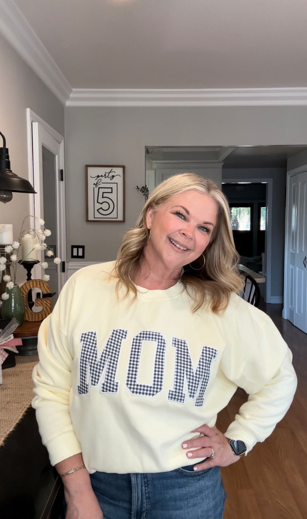 This MOM sweatshirt is sooooo cute! A fun gift or for yourself. It is butter soft! Wearing a M💛

#LTKOver40 #LTKSeasonal #LTKMidsize