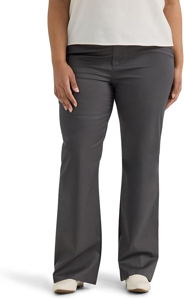 Lee Womens Plus Size Wrinkle Free Mid Rise Bootcut Pant | Amazon (US)