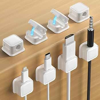 8 Pack Magnetic Cord Organizer, Easy Secure Adhesive Cable Management, Wire Holder Keeper Organiz... | Amazon (US)