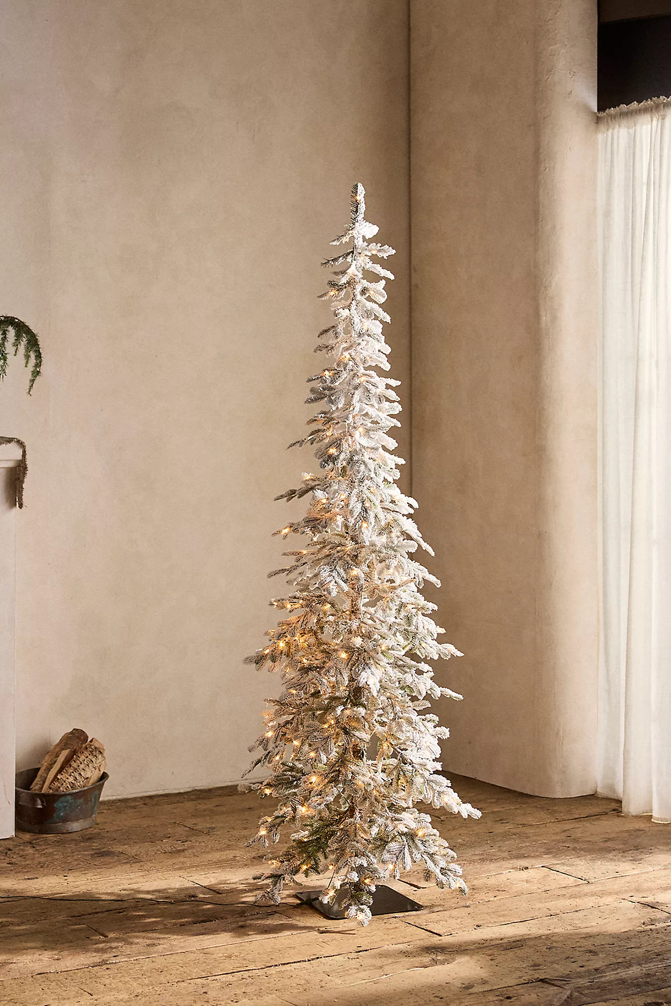Faux Flocked Pre-Lit Alpine Fir | Terrain
