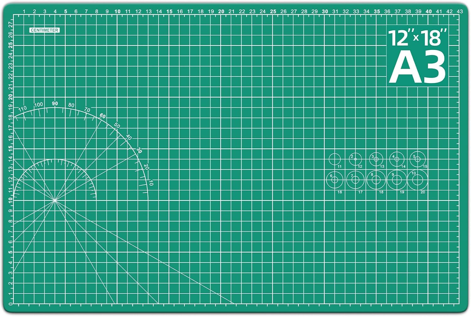 DIYSELF 12in×18in Cutting Mat for Sewing, A3 Self Healing Cutting Craft Mat | Amazon (US)