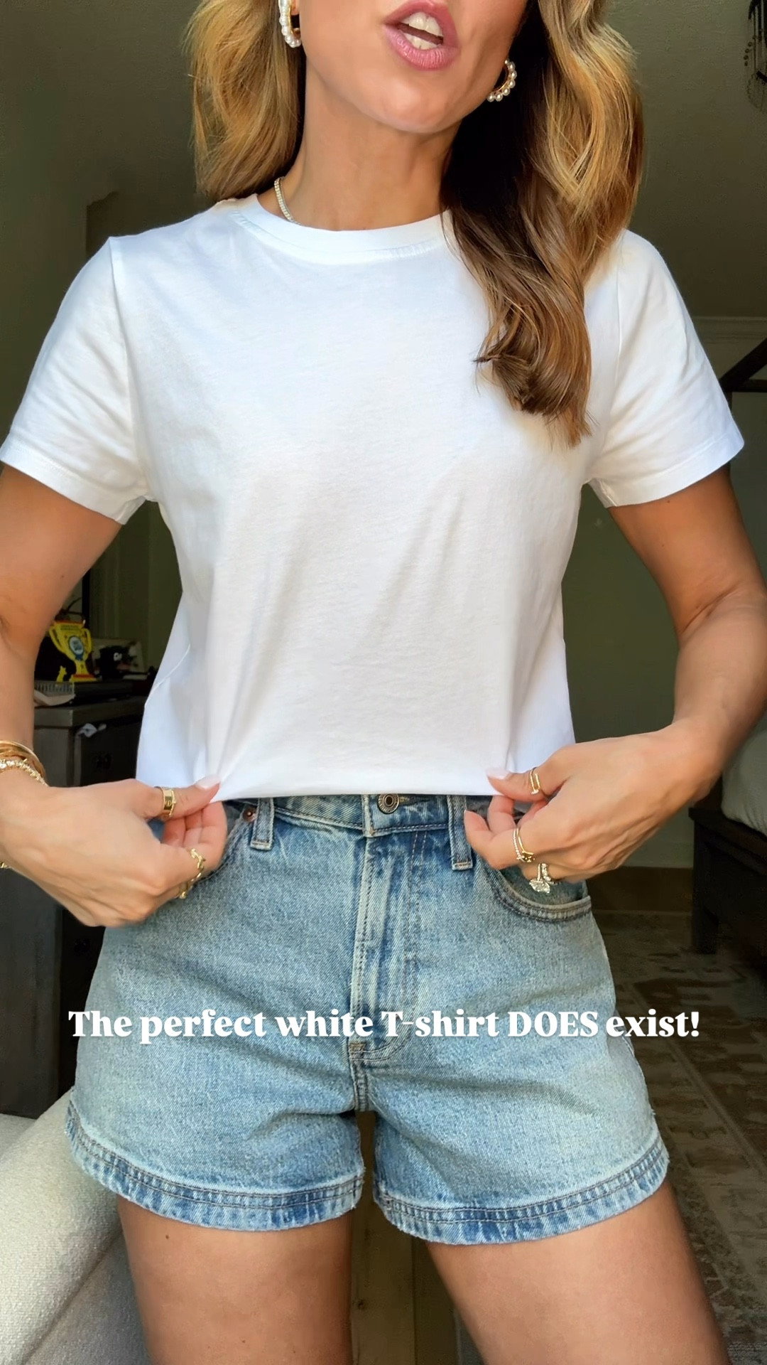 Expensive stuff that’s absolutely worth it!! The perfect white cotton tee in XS. LISAMARIEXSPANX for 15% off first order & free shipping. Abercrombie curve love 90s cutoff short in size 24. Elevated casual. Casual outfit. Mom outfit. 

#LTKPetite #LTKgrwm #LTKootd