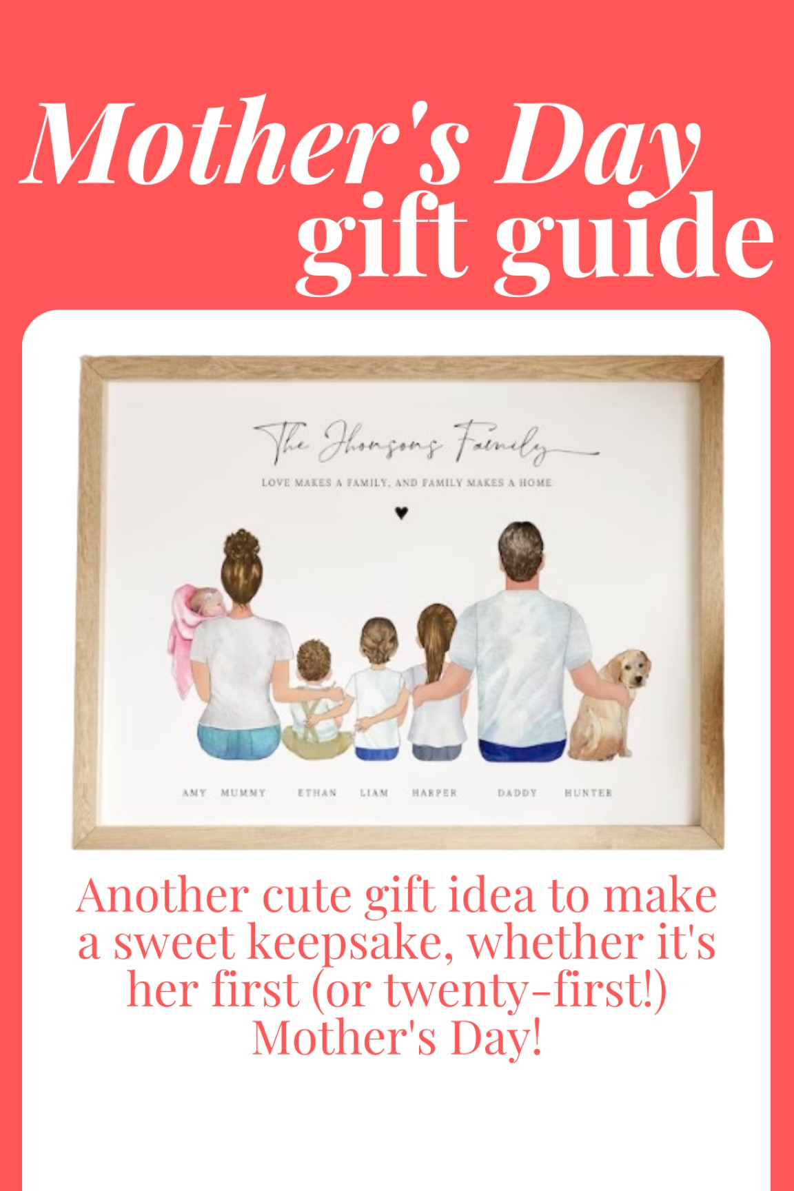 Family silhouette portrait customized Mother’s Day gift 

#LTKfamily #LTKGiftGuide #LTKhome