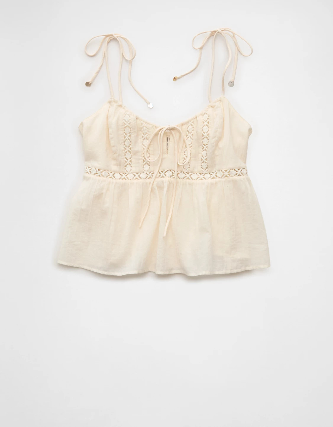 AE Lace Trim Babydoll Cami | American Eagle Outfitters (US & CA)