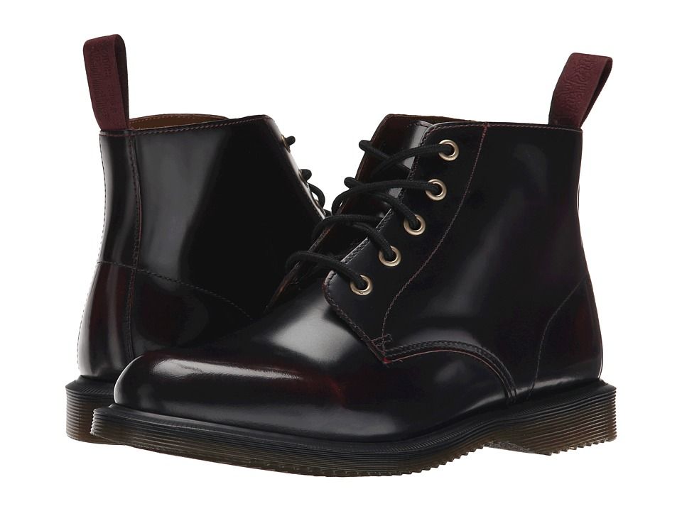 Dr. Martens - Emmeline (Cherry Red Arcadia) Women's Lace-up Boots | Zappos