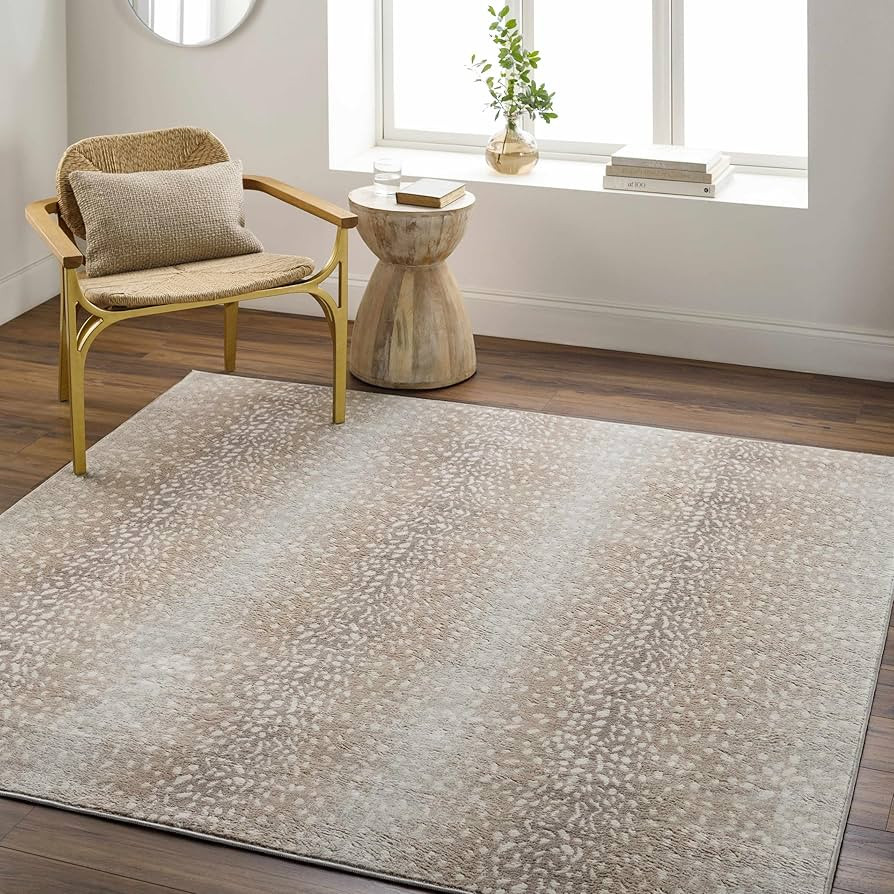 Hauteloom Pointblank Modern Animal Print Area Rug for Living Room, Bedroom - Bohemain Leopard Pri... | Amazon (US)