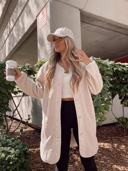 Comfort Zone Fuzzy Shacket | Lane 201 Boutique