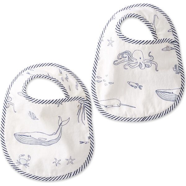 Life Aquatic Bib Set, Marine | Maisonette