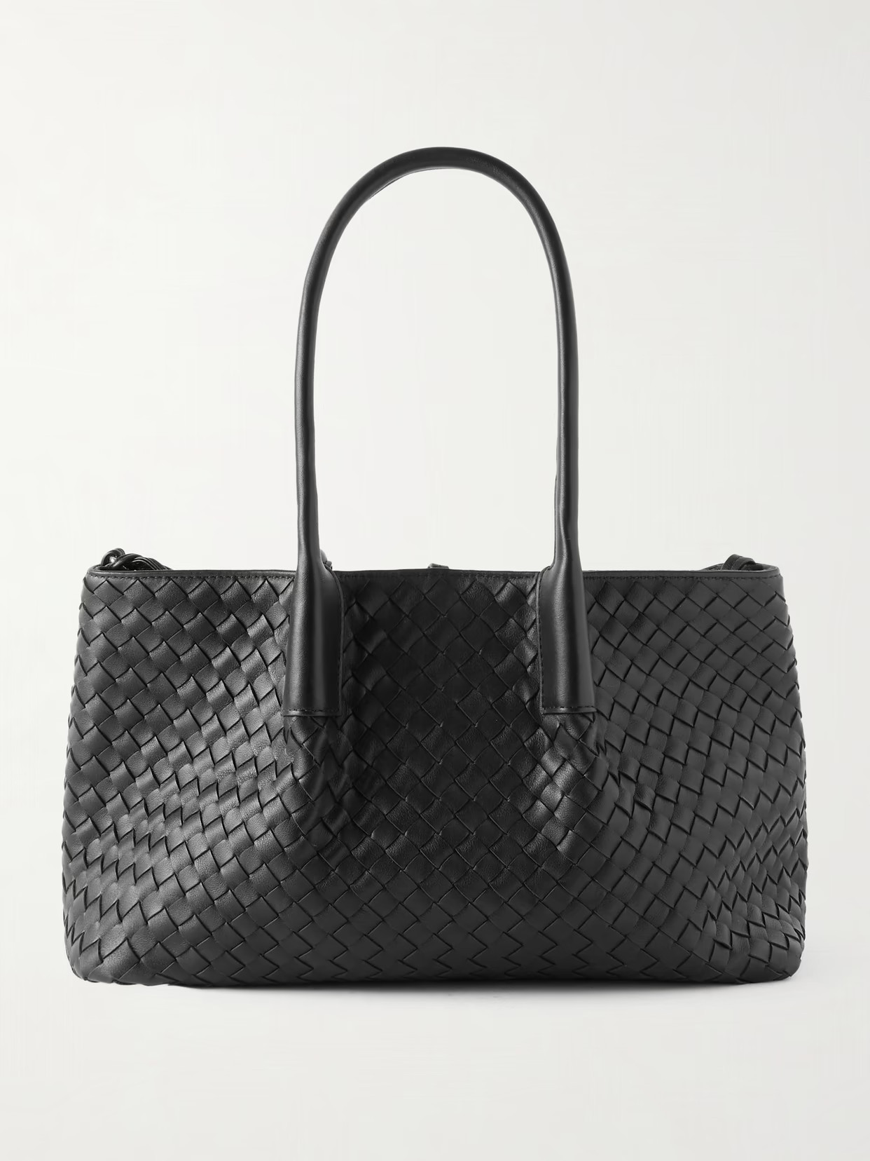 Bottega Veneta - Pinacoteca Small Intrecciato Leather Tote - Black | NET-A-PORTER (UK & EU)