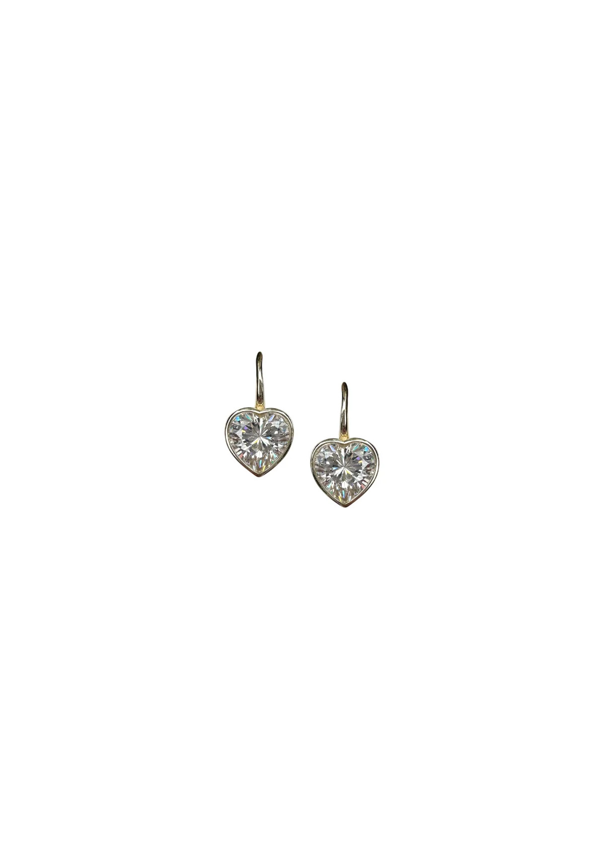 Blanc Bezel Heart Earwire | Over The Moon