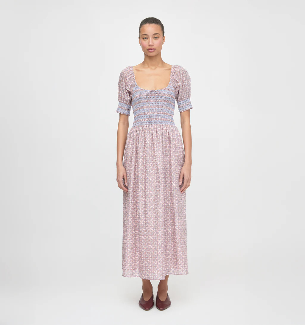 The Madeline Nap Dress - Pink Wentworth Leaf | Hill House Home US