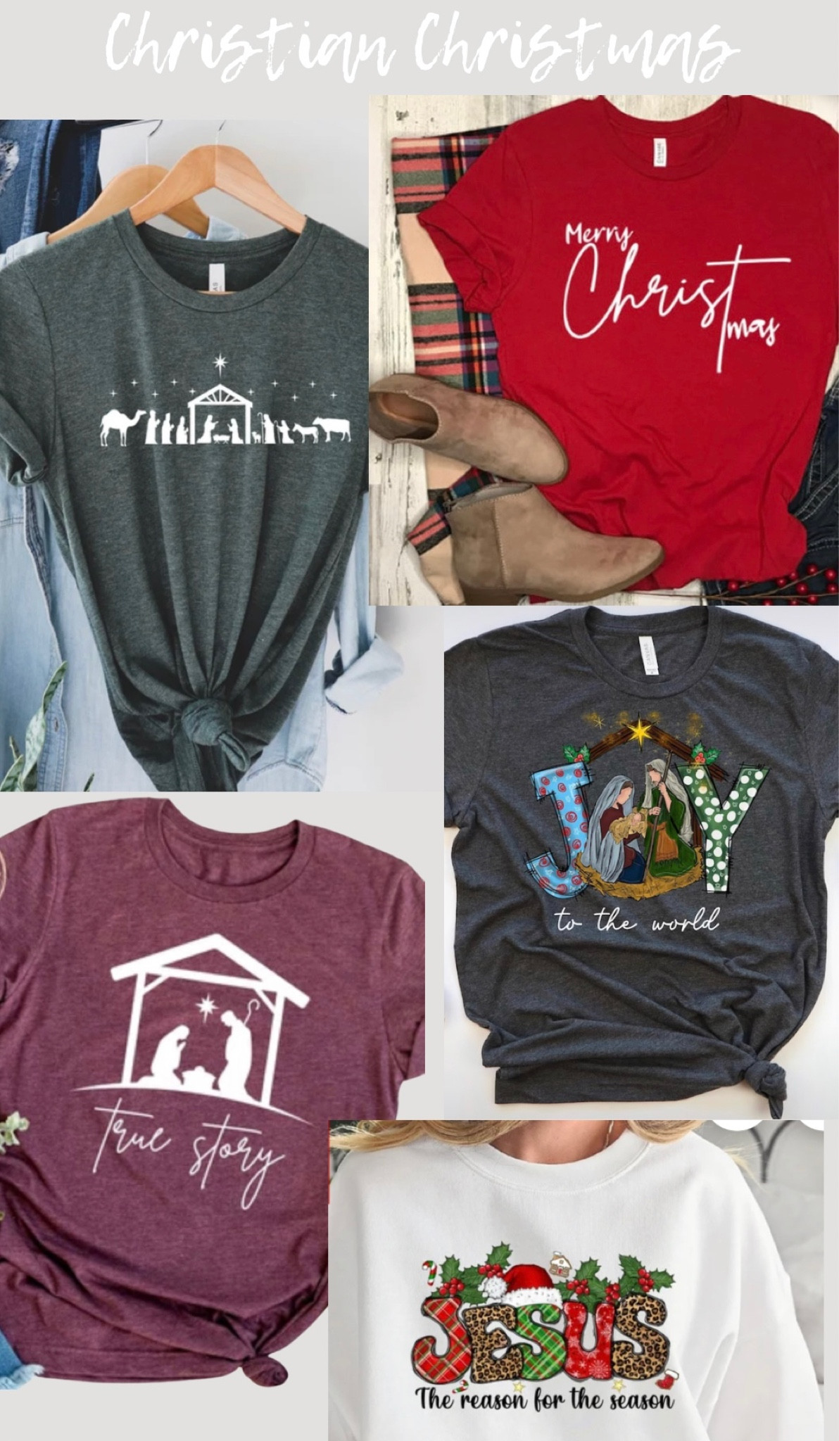 Christian Christmas graphic tees. Nativity scene tee. True story shirt. Christmas graphic sweatshirt. Holiday style. 

#LTKunder50 #LTKSeasonal #LTKHoliday