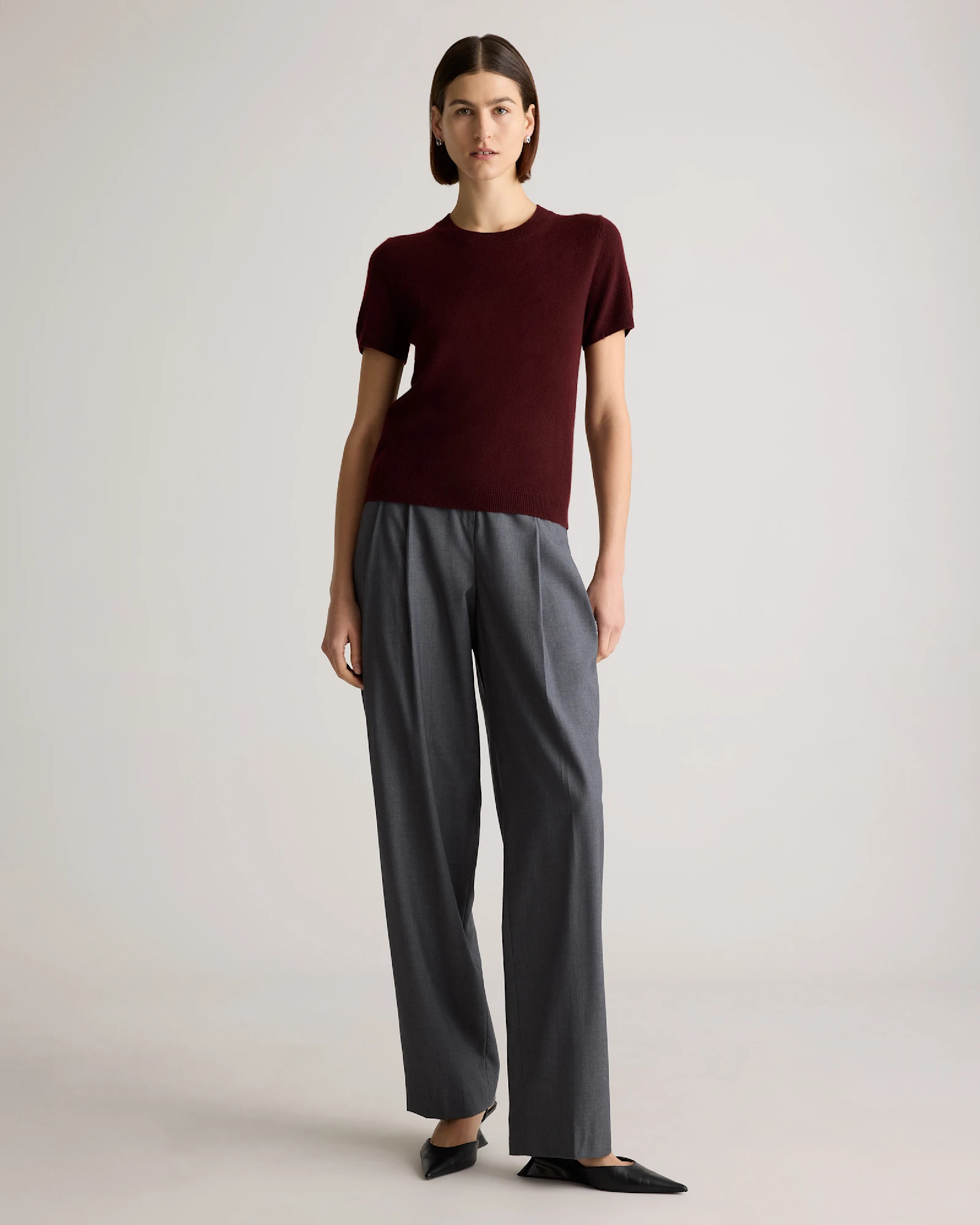 Cashmere Tee | Quince in Rich Burgundy | Quince