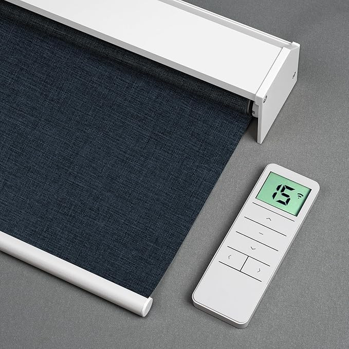 Motorized Roller Shade with Remote Control, Blackout Electric Roller Blind Compatible with Alexa ... | Amazon (US)