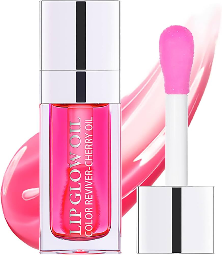 Hydrating Lip Glow Oil, Moisturizing Lip Gloss, Plumping Lip Oil, Non-Sticky Long Lasting Lip Oil... | Amazon (US)