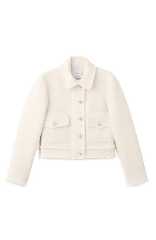 MANGO Tweed Jacket in Ecru at Nordstrom, Size X-Small | Nordstrom