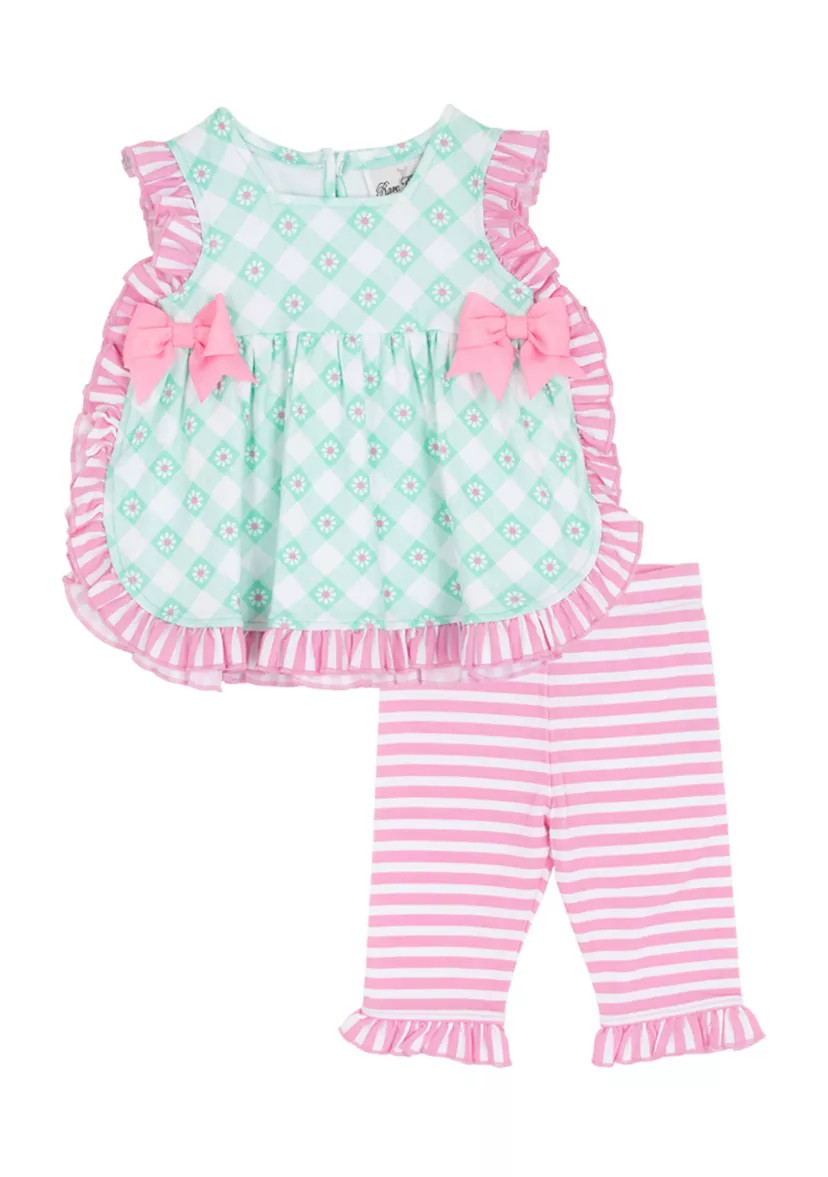 Baby Girls Dot/Striped Legging Set | Belk