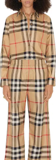 Burberry Check Cotton Trousers | Nordstrom | Nordstrom
