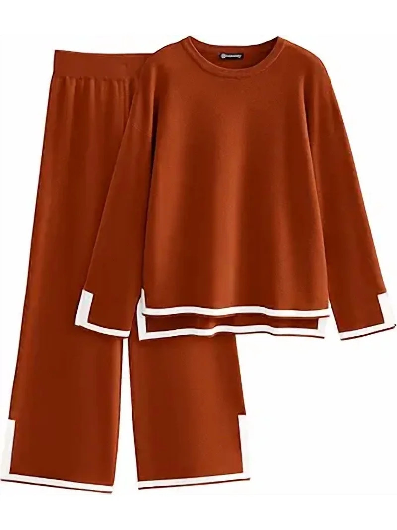 PRETTYGARDEN Women's 26 Piece Fall Knit Sweater Set Long Sleeve Tops Wide Leg Pants Sweatsuit Tra... | Walmart (US)