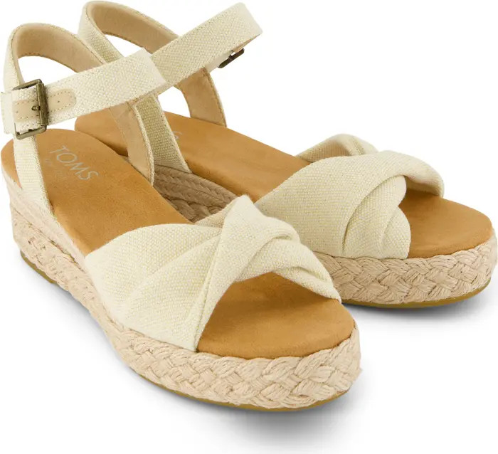 TOMS Kinsley Ankle Strap Espadrille Platform Wedge Sandal (Women) | Nordstrom | Nordstrom