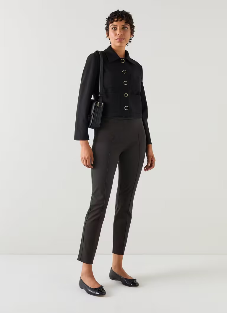 Esen Black Stretch Slim Square Pocket Trousers | L.K. Bennett (UK)