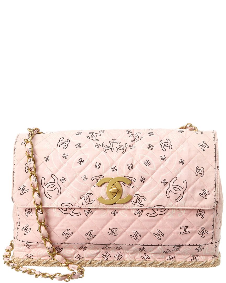 Chanel Pink Quilted Bandana Jumbo Single Flap Bag | Gilt