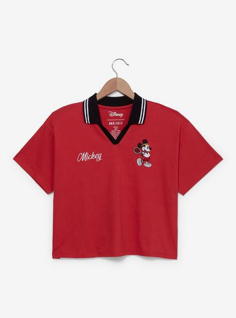 Disney Mickey Mouse Tennis Women's Cropped Polo T-Shirt - BoxLunch Exclusive | BoxLunch