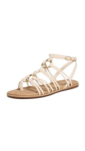 Sam Edelman Women's Raye Flat Sandal, Ecru Sand, 9 | Amazon (US)
