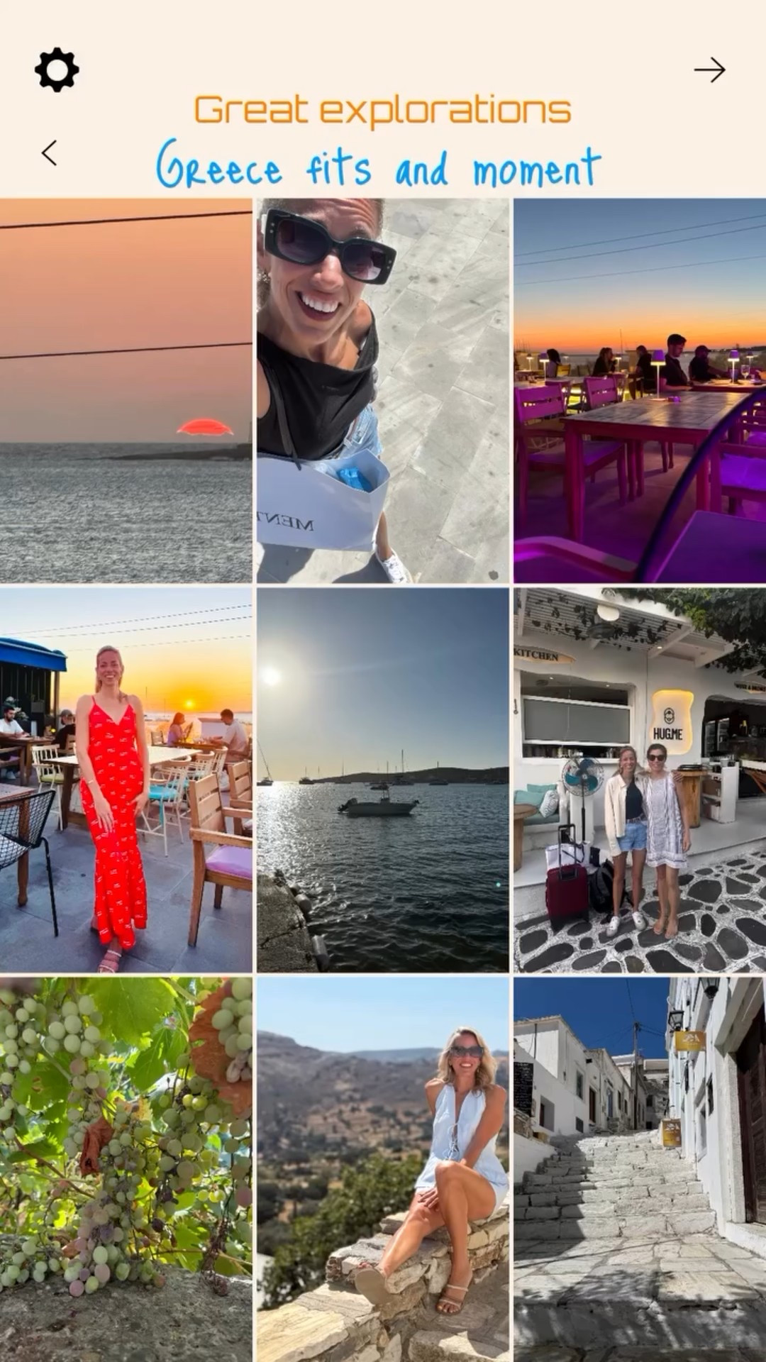 When you look at your camera roll and all your memories lately are reality of the dreams you had you know you are living life at the most momentous peak you can and in the moment you find proud peace. Living for the adventure and the fit checks! #explorer #ootd #outfitcheck #growth #greece #holiday #taregt