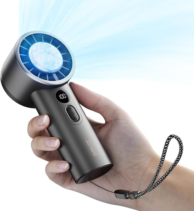 SOTHING Handheld Fan, with Cooling Compress, 1\u2013100 Stepless Speeds, 18hrs Battery Life, Digi... | Amazon (US)