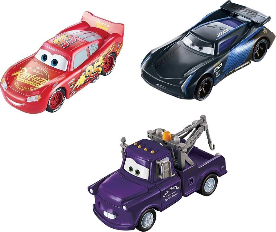 Mattel Disney Pixar Cars Toys, Color Changers 3-Pack Vehicles with Lightning McQueen, Mater and J... | Amazon (US)