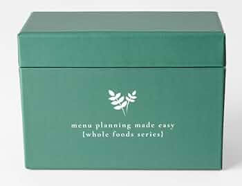 Meal Planner with 72 Recipe Cards (Whole Foods Menu) - Weekly Menu Planner | Sturdy Recipe Box | ... | Amazon (US)