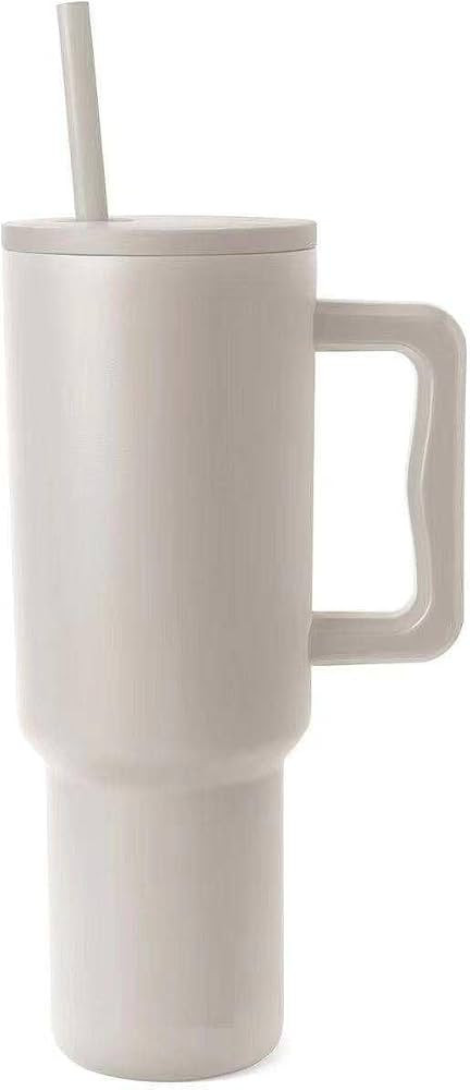 40oz Insulated Stainless Steel Water Bottle Tumbler with Handle and Lid - Reusable Travel Mug for... | Amazon (US)