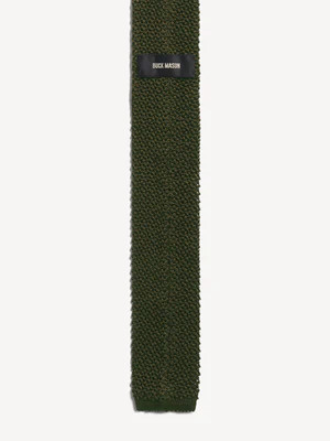 Olive Italian Silk Knit Tie - Buck Mason- Modern American Classics | Buck Mason