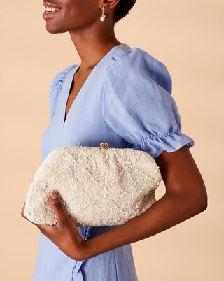 Accessorize Bridal Beaded Clutch Bag | Simply Be (UK)